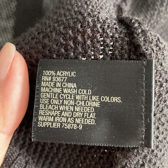 Black lightweight 3/4 sleeve open cardigan- Size MP - Picture 7 of 7